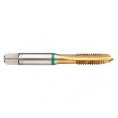 M16x1.5 6H 4-Flute Cobalt Green Ring Spiral Point Plug Tap-TiN - Industrial Tool & Supply