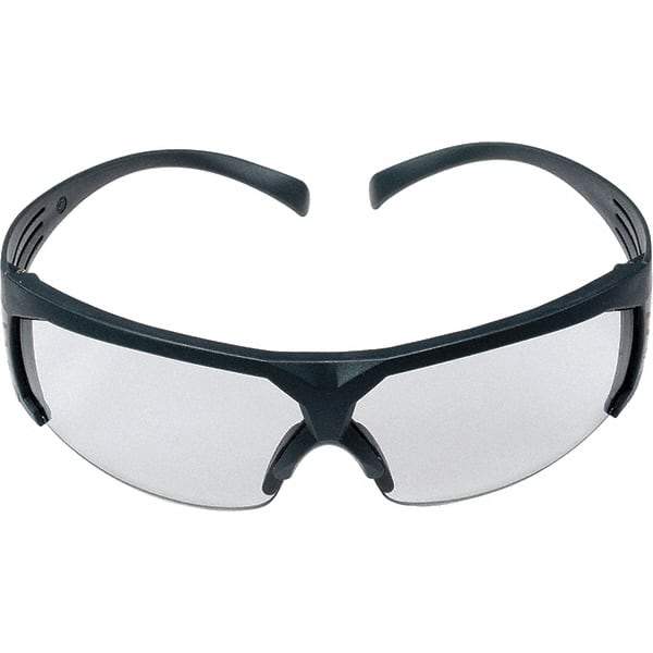 3M - Gray Lenses, Framed Safety Glasses - Scratch Resistant, Gray Frame, Size Universal, Wrap Around - Industrial Tool & Supply