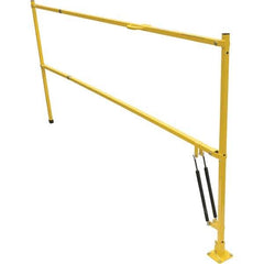 Vestil - Steel Rail Safety Gate - 4" Wide x 135" Door Height, Yellow - Industrial Tool & Supply