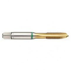 M10 x 1.5 Dia. - 6H - 3 FL - Cobalt Bottoming Green Ring Tap FORM-E-TiN - Industrial Tool & Supply