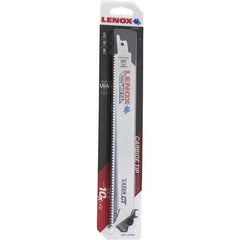 Lenox - 9" Long x 1" Thick, Bi-Metal Reciprocating Saw Blade - Tapered Profile, 8 TPI, Toothed Edge, Tang Shank - Industrial Tool & Supply