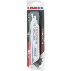 Lenox - 6" Long x 1" Thick, Bi-Metal Reciprocating Saw Blade - Tapered Profile, 8 TPI, Toothed Edge, Tang Shank - Industrial Tool & Supply