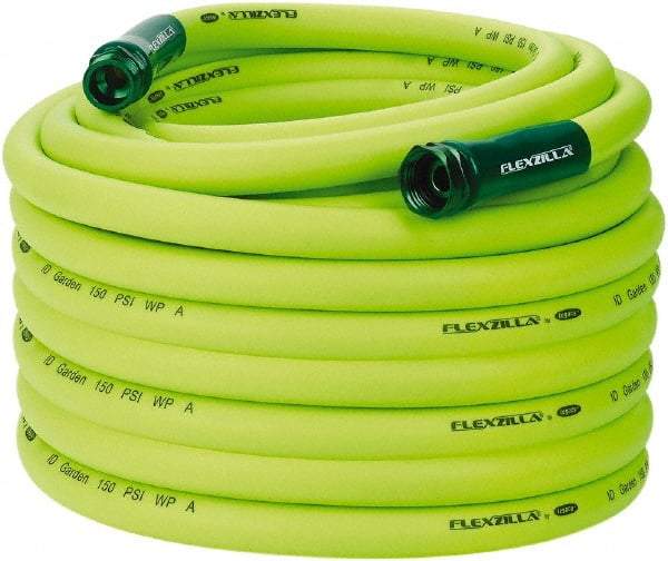 Legacy - 100' Long Garden Hose - 3/4" Diam, 3/4" GHT, Hybrid Polymer, 150 psi, All Season, Green - Industrial Tool & Supply
