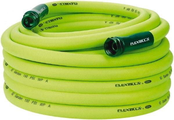 Legacy - 75' Long Garden Hose - 3/4" Diam, 3/4" GHT, Hybrid Polymer, 150 psi, All Season, Green - Industrial Tool & Supply