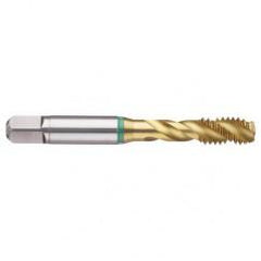 1-1/4-7 Dia. - 2B - 4 FL - Cobalt Bottoming Green Ring Tap FORM-E-TiN - Industrial Tool & Supply