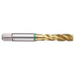 1-1/2-12 Dia. - 2B - 6 FL - Cobalt Bottoming Green Ring Tap FORM-E-TiN - Industrial Tool & Supply