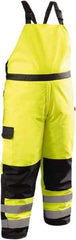 OccuNomix - Size XL, Yellow, Snap Front, Cold Weather Bib Overall - Polyester, 7 Pockets, Elastic Waistband - Industrial Tool & Supply