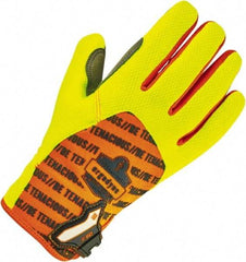 Ergodyne - Size M (8) Work Gloves - Uncoated, Hook & Loop Cuff, Full Fingered, Lime Green, Paired - Industrial Tool & Supply