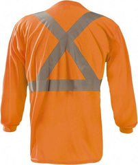 OccuNomix - Size 3XL, Hi-Viz Orange, High Visibility, Long Sleeve T-Pocket, - 56" Chest, 1 Pocket, Polyester - Industrial Tool & Supply