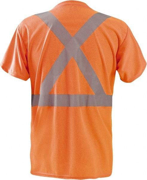 OccuNomix - Size 2XL, Hi-Viz Orange, High Visibility, Short Sleeve T-Pocket, - 52" Chest, 1 Pocket, Polyester - Industrial Tool & Supply