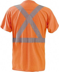 OccuNomix - Size 4XL, Hi-Viz Orange, High Visibility, Short Sleeve T-Pocket, - 60" Chest, 1 Pocket, Polyester - Industrial Tool & Supply