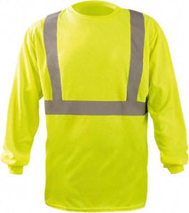 OccuNomix - Size S, Hi-Viz Yellow, High Visibility, Long Sleeve T-Pocket, - 36" Chest, 1 Pocket, Polyester - Industrial Tool & Supply