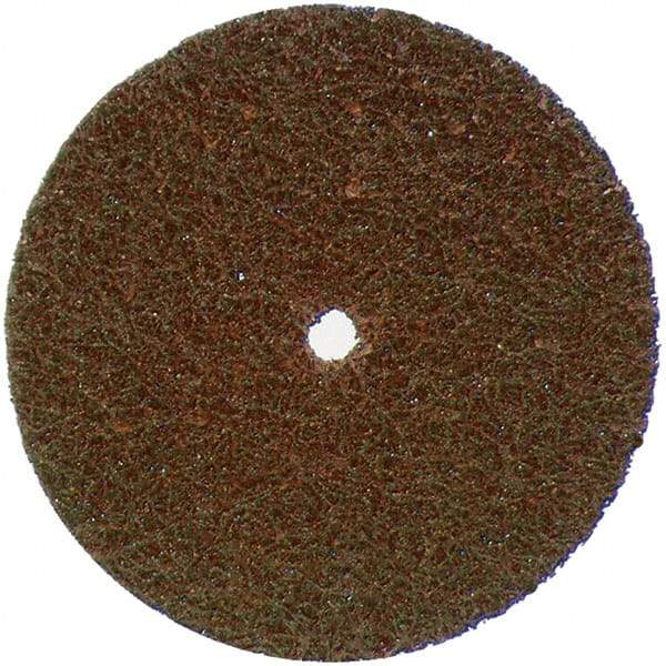 Merit Abrasives - 4-1/2" Coarse Grade Aluminum Oxide Deburring Disc - 7/8" Center Hole, Hook & Loop Connection, Brown, 11,000 Max RPM - Industrial Tool & Supply