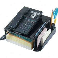 UNIVERSAL - Black Desktop Telephone Stand - Plastic - Industrial Tool & Supply