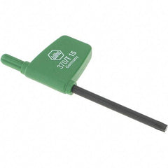 Wiha - T15 Torx Key - Flag-Style, 45mm Length Under Head, 3.1" OAL - Industrial Tool & Supply
