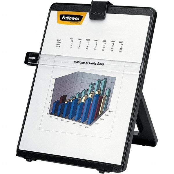 FELLOWES - Black Copyholder - Plastic - Industrial Tool & Supply