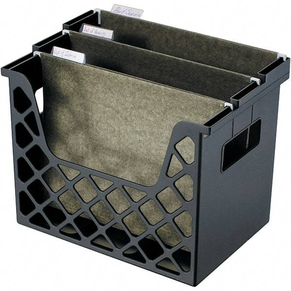 UNIVERSAL - Black File Boxes-Portable - Plastic - Industrial Tool & Supply