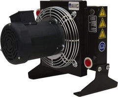 AKG Thermal Systems - SAE #12, 1 Fan Mount, Liquid-To-Air Aluminum Brazed Process Equipment Heat Exchanger - Oil Cooler, Ethylene Glycol/Water Mixture Cooler, 14.25" High x 13.78" Wide x 13.27" Deep, 250°F Max - Industrial Tool & Supply