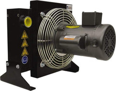 AKG Thermal Systems - SAE #16, 1 Fan Mount, Liquid-To-Air Aluminum Brazed Process Equipment Heat Exchanger - Oil Cooler, Ethylene Glycol/Water Mixture Cooler, 15.91" High x 15.75" Wide x 14.5" Deep, 250°F Max - Industrial Tool & Supply