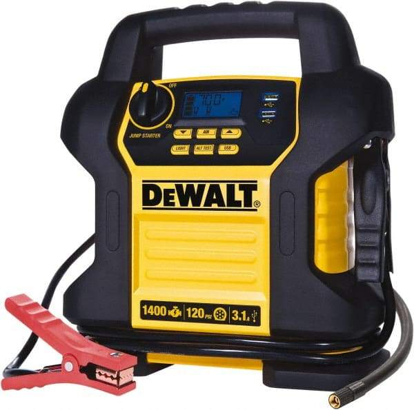 DeWALT - 12 VDC Jump Starter - 32 Amps, 80 Starter Amps - Industrial Tool & Supply