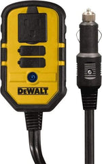 DeWALT - 1 Connection, 13.8 VDC Input, 120 VAC Output, 12 Amp Input Rating, 140 Peak Wattage, Power Inverter - 120 Watt Continuous Output Power - Industrial Tool & Supply