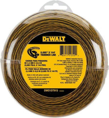 DeWALT - 0.095" Diam, 144' Long String Trimmer Replacment Line - For DCST920B, DCST920P1, DCST970X1, DCST990B, DCST990H1, DCST990M1 - Industrial Tool & Supply