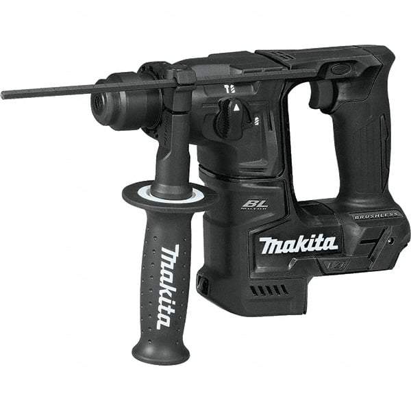 Makita - 18 Volt 11/16" SDS Plus Chuck Cordless Rotary Hammer - 0 to 4,800 BPM, 0 to 680 RPM, Reversible, D-Handle - Industrial Tool & Supply
