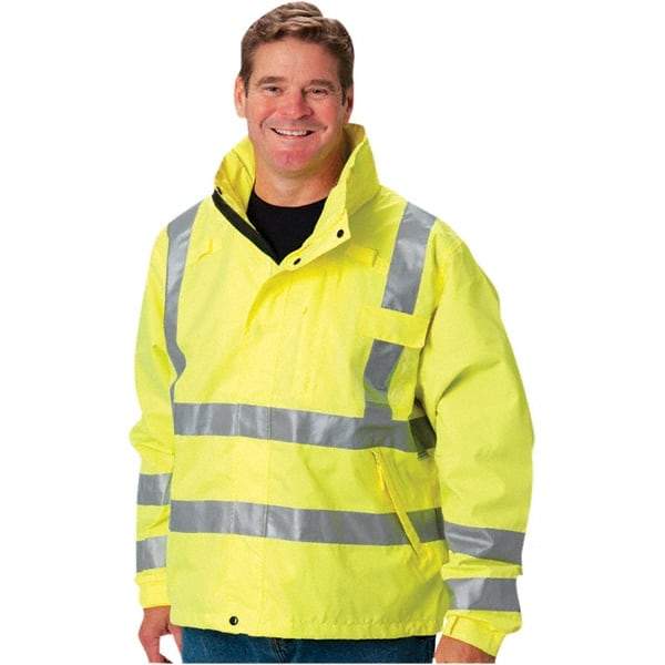 PIP - Size XL, High Visibility Yellow, Waterproof Jacket - Industrial Tool & Supply