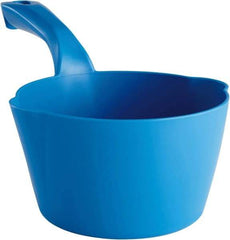 Remco - 32 oz Blue Polypropylene Round Bottom Scoop - 6.8" Wide x 5.3" Deep Bowl, 5-1/2" Handle Length, 11.6" OAL - Industrial Tool & Supply