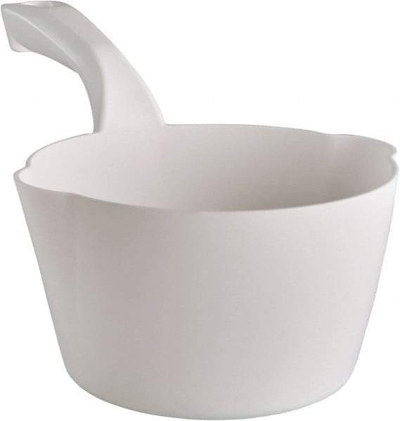 Remco - 32 oz White Polypropylene Round Bottom Scoop - 6.8" Wide x 5.3" Deep Bowl, 5-1/2" Handle Length, 11.6" OAL - Industrial Tool & Supply