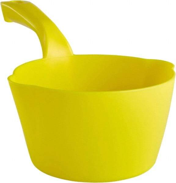 Remco - 32 oz Yellow Polypropylene Round Bottom Scoop - 6.8" Wide x 5.3" Deep Bowl, 5-1/2" Handle Length, 11.6" OAL - Industrial Tool & Supply