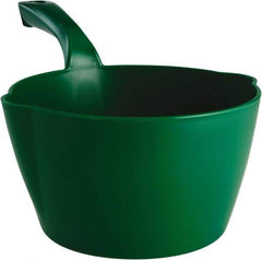 Remco - 64 oz Green Polypropylene Round Bottom Scoop - 8.3" Wide x 4-1/2" Deep Bowl, 5-1/2" Handle Length, 13" OAL - Industrial Tool & Supply