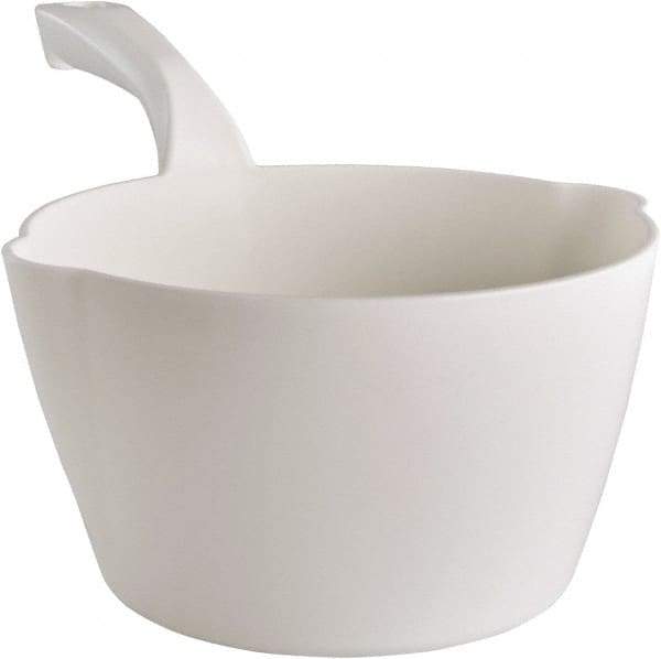 Remco - 64 oz White Polypropylene Round Bottom Scoop - 8.3" Wide x 4-1/2" Deep Bowl, 5-1/2" Handle Length, 13" OAL - Industrial Tool & Supply