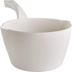 Remco - 64 oz White Polypropylene Round Bottom Scoop - 8.3" Wide x 4-1/2" Deep Bowl, 5-1/2" Handle Length, 13" OAL - Industrial Tool & Supply