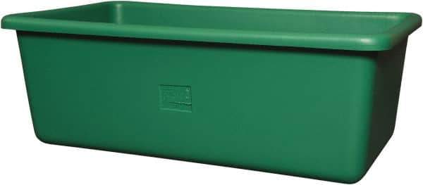 Remco - 70 Gal Green Rectangular Polyethylene Tub - 17" High x 26-1/2" Diam - Industrial Tool & Supply