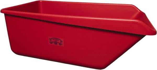 Remco - 149 Gal Red Rectangular Polyethylene Tub - 21-3/4" High x 32" Diam - Industrial Tool & Supply