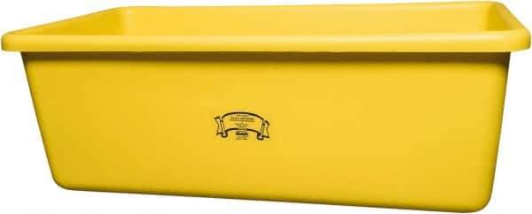 Remco - 70 Gal Yellow Rectangular Polyethylene Tub - 17" High x 26-1/2" Diam - Industrial Tool & Supply