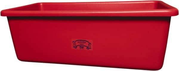 Remco - 70 Gal Red Rectangular Polyethylene Tub - 17" High x 26-1/2" Diam - Industrial Tool & Supply
