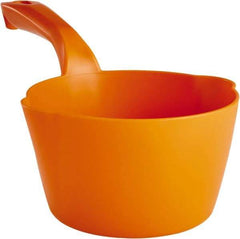 Remco - 32 oz Orange Polypropylene Round Bottom Scoop - 6.8" Wide x 5.3" Deep Bowl, 5-1/2" Handle Length, 11.6" OAL - Industrial Tool & Supply