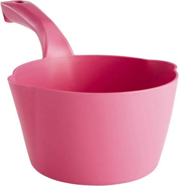 Remco - 32 oz Pink Polypropylene Round Bottom Scoop - 6.8" Wide x 5.3" Deep Bowl, 5-1/2" Handle Length, 11.6" OAL - Industrial Tool & Supply