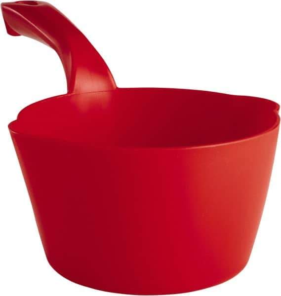 Remco - 32 oz Red Polypropylene Round Bottom Scoop - 6.8" Wide x 5.3" Deep Bowl, 5-1/2" Handle Length, 11.6" OAL - Industrial Tool & Supply