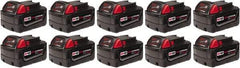 Milwaukee Tool - 18 Volt Lithium-Ion Power Tool Battery - 5 Ahr Capacity, 1 hr Charge Time, Series M18 XC RED - Industrial Tool & Supply