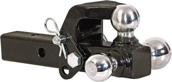Buyers Products - 6,000, 7,500 & 10,000 Lb Capacity, 7-1/2" Long, 2" Shank, Triball Hitch Drawbar with Pintle Hook - Vehicle Class 3 & 4, 5/8" Ball Hole Diam, 1-7/8, 2 & 2-5/16" Ball Diam - Industrial Tool & Supply