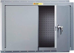 Little Giant - Wall Storage Cabinet - Steel, 48" Wide x 10" Deep x 24" High, Gray - Industrial Tool & Supply