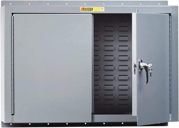 Little Giant - Wall Storage Cabinet - Steel, 48" Wide x 10" Deep x 24" High, Gray - Industrial Tool & Supply