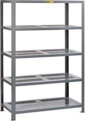 Little Giant - 5 Shelf Starter Open Steel Shelving - 7,500 Lb Capacity, 36" Wide x 72" High x 24" Deep, Gray - Industrial Tool & Supply