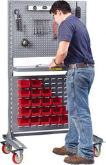 Little Giant - 1,200 Lb Capacity Mobile Workstation - 24" Wide x 36" Deep x 66-1/2" High, Steel, Gray - Industrial Tool & Supply