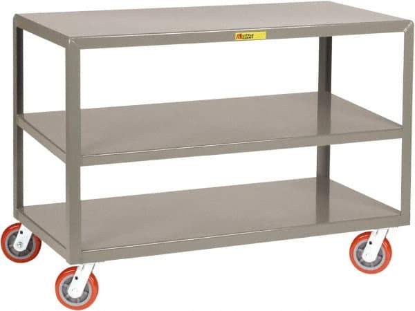 Little Giant - Mobile Table - Fixed Leg, Gray, 48" Long x 30" Deep x 34" High - Industrial Tool & Supply