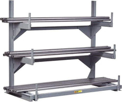 Little Giant - 4-1/4' High Single Sided Cantilever Rack - With Lip, 4,000 Lb Capacity, 48" Base Length, 13" Arm Length - Industrial Tool & Supply