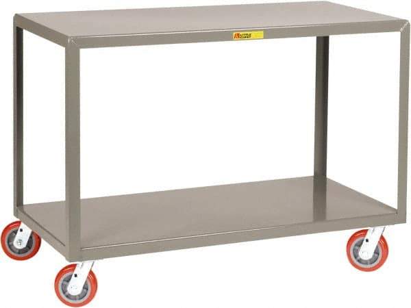 Little Giant - Mobile Table - Fixed Leg, Gray, 48" Long x 30" Deep x 34" High - Industrial Tool & Supply